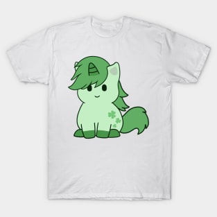 Cute Green Clover Unicorn T-Shirt